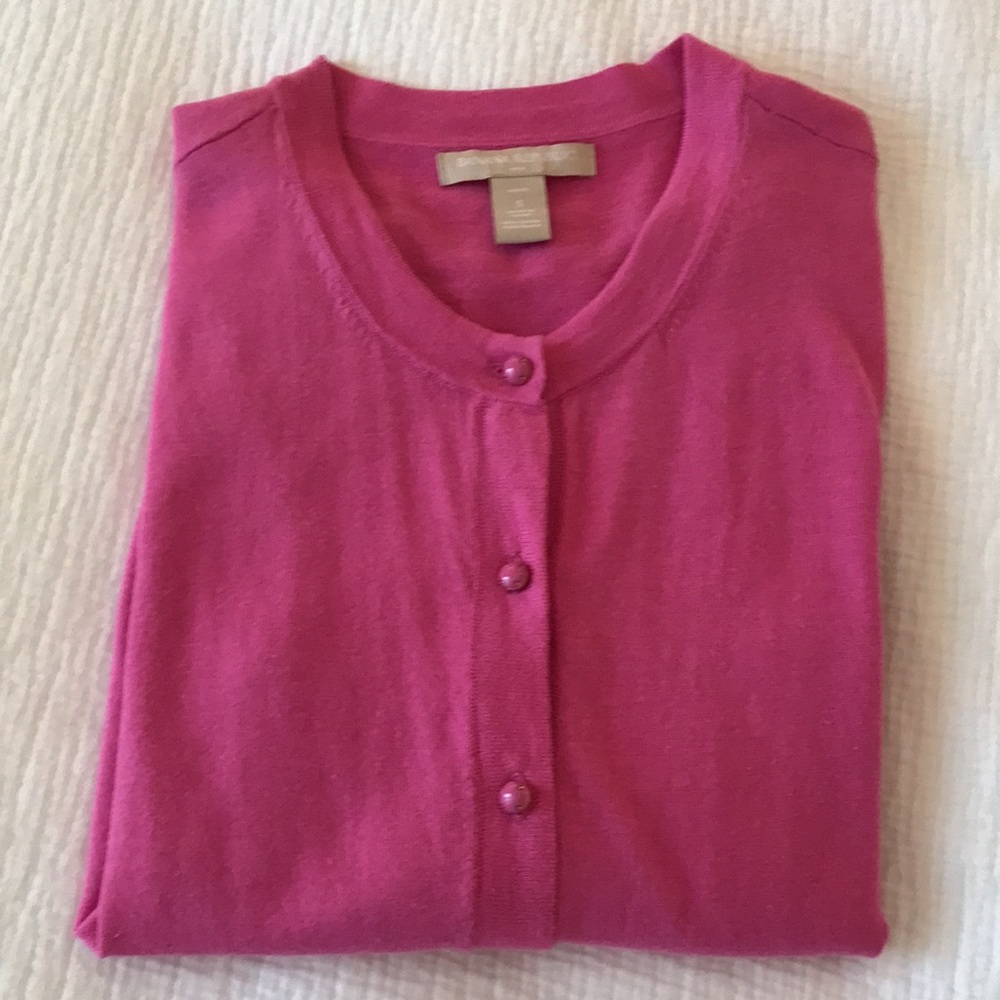 Banana Republic Cardigan Button Down 3/4 Sleeve Bubble Gum Pink Size Small